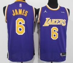 2021 Los Angeles Lakers Purple #6 NBA Jersey