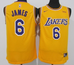2021 Los Angeles Lakers Yellow #6 NBA Jersey