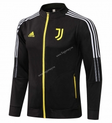 2021-2022 Juventus Black High Collar Thailand Soccer Jacket -815