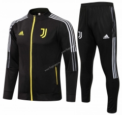 2021-2022 Juventus Black High Collar Thailand Soccer Jacket Uniform-815