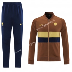 2021-2022 Pumas UNAM Brown Thailand Soccer Jacket Uniform-LH