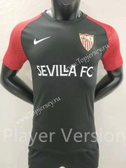 Player Version 2021-2022 Sevilla 2nd Away Black&Red Thailand Soccer Jersey AAA
