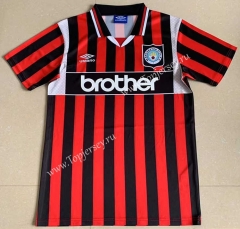 Retro Version 1996 Manchester City Away Red&Black Thailand Soccer Jersey AAA-AY