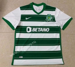 2021-2022 Sporting Clube de Portugal Home White and Green Thailand Soccer Jersey AAA-512