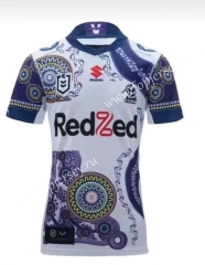 2021 Native Version Melbourne White&Purple Thailand Rugby Jersey