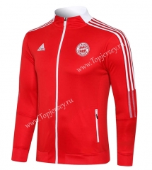2021-2022 Bayern München Red High Collar Thailand Soccer Jacket-815