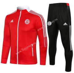 2021-2022 Bayern München Red High Collar  Thailand Soccer Jacket Uniform-815