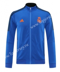 2021-2022 Real Madrid Camouflage Blue Thailand Soccer Jacket-LH