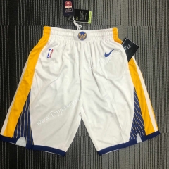 2021 City Edition Golden State Warriors White NBA Shorts-311