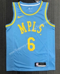 2021 Los Angeles Lakers Blue #6 NBA Jersey-311
