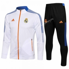2021-2022 Real Madrid White Thailand Soccer Jacket Uniform-815