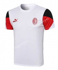 2021-2022 AC Milan White Thailand Short-sleeved Tracksuit Top-815