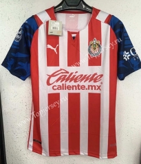 2021-2022 Deportivo Guadalajara Home Red&White Thailand Soccer Jersey AAA-XY