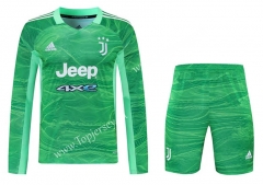 2021-2022 Juventus Goalkeeper Green LS Thailand Soccer Uniform-418