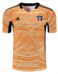 2021-2022 Sao Paulo Futebol Clube Goalkeeper Orange Thailand Soccer Jersey-418