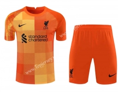 2021-2022 Liverpool Goalkeeper Orange Thailand Soccer Uniform-418