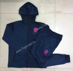 2021-2022 England Royal Blue Thailand Soccer Jacket Uniform With Hat-815