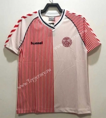 Retro Version 1986 Denmark Away Red&White Thailand Soccer Jersey AAA-811