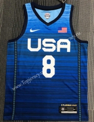2021 Olympics USA Blue #8 NBA Jersey-311