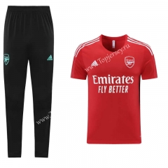 2021-2022 Arsenal Red Short-Sleeve Thailand Soccer Tracksuit-LH