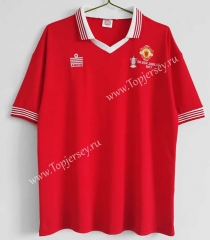 Retro Version 1977 Manchester United Home Red Thailand Soccer Jersey AAA-C1046