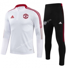 2021-2022 Manchester White Thailand Soccer Tracksuit-GDP