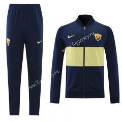 Player Version 2021-2022 Pumas UNAM Royal Blue Thailand Soccer Jacket Uniform-LH