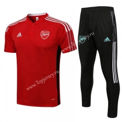 2021-2022 Arsenal Red Thailand Soccer Polo Uniform-815