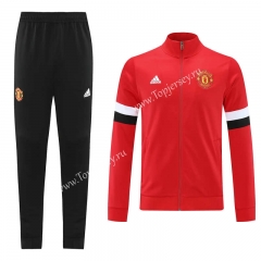 Fashion Version 2021-2022 Manchester United Red Thailand Soccer Jacket Uniform-LH