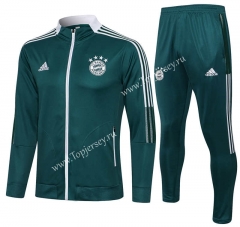 2021-2022 Bayern München Dark Green Thailand Soccer Jacket Uniform-815