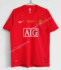 Retro Version 07-08 Champions League Manchester United Home Red Thailand Soccer Jersey AAA-C1046