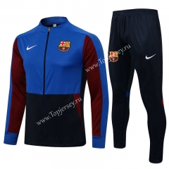 2021-2022 Barcelona Camouflage Blue Thailand Soccer Jacket Uniform -815