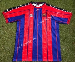Retro Version 97-98 Barcelona Home Red&Blue Thailand Soccer Jersey AAA-506