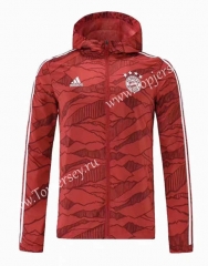 2021-2022 Bayern München Red Trench Coats With Hat-CS