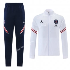 2021-2022 Jordan Paris SG White Thailand Soccer Jacket Unifrom-LH