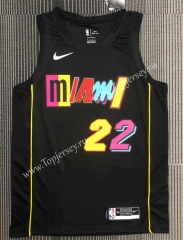 2022 City Edition Miami Heat Black #22 NBA Jersey-311