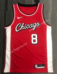 2022 City Edition Chicago Bulls Red #8 NBA Jersey-311
