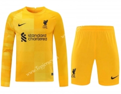 2021-2022 Liverpool Goalkeeper Yellow LS Thailand Soccer Uniform-418