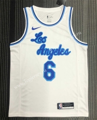 Latin Edition Los Angeles Lakers White #6 NBA Jersey-311