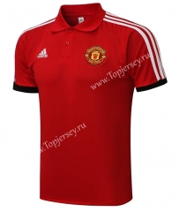 2021-2022 Manchester United Red Thailand Polo Jersey-815