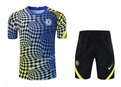 2021-2022 Chelsea Blue&Yellow Thailand Training Soccer Uniform-418