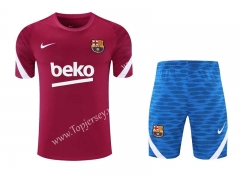 2021-2022 Barcelona Jujube Thailand Training Soccer Uniform-418