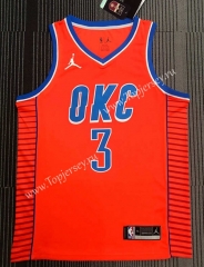 2021 Jordan Oklahoma City Thunder Orange #3 NBA Jersey-311