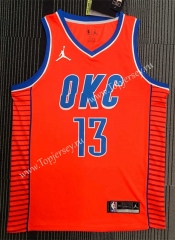 2021 Jordan Oklahoma City Thunder Orange #13 NBA Jersey-311