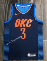 Oklahoma City Thunder Blue #3 NBA Jersey-311
