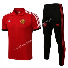 2021-2022 Manchester United Red Thailand Polo Uniform-815