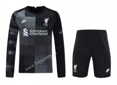 2021-2022 Liverpool Goalkeeper Black LS Thailand Soccer Uniform-418