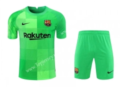 2021-2022 Barcelona Goalkeeper Green Thailand Soccer Uniform-418