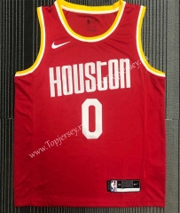 Retro Version Houston Rockets Red #0 NBA Jersey-311