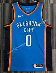 Oklahoma City Thunder Blue #0 NBA Jersey-311